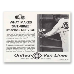 1962 United Van Lines Print Ad | Safe Guard