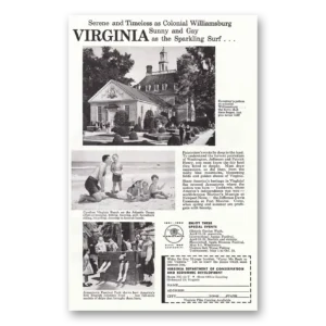 1962 Virginia Print Ad | Colonial William