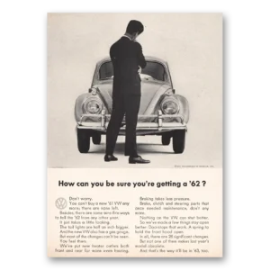 1962 Volkswagen Beetle Print Ad | Getting 62