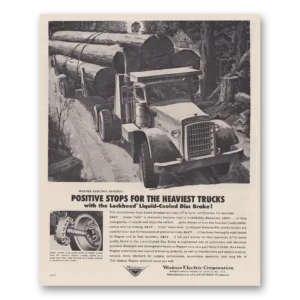 1962 Wagner Electric Print Ad | Positive Stops