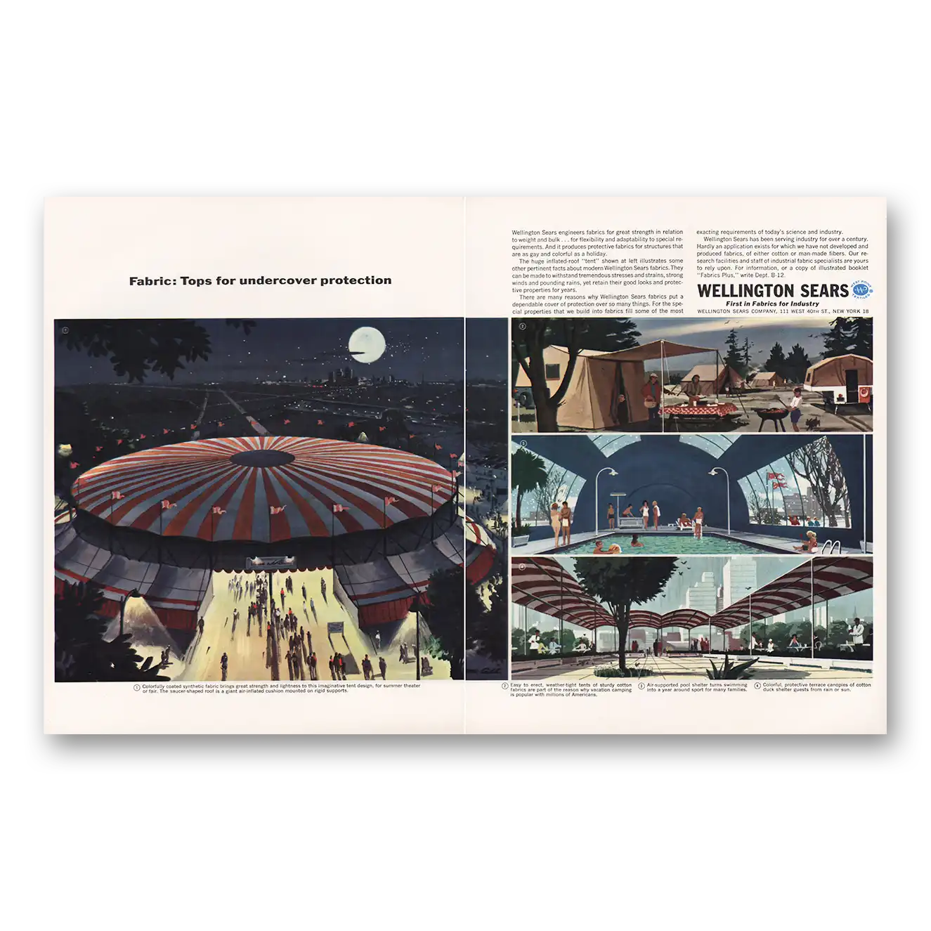 1962 Wellington Sears Print Ad | Fabric