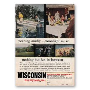 1962 Wisconsin Print Ad | Morning Musky