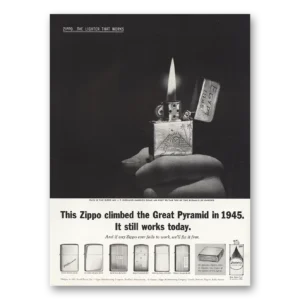 1962 Zippo Lighter Print Ad | Great Pyramid