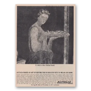 1963 Alitalia Airlines Print Ad | Italian Hand