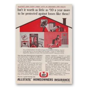 1963 Allstate Insurance Print Ad | Worth As Little