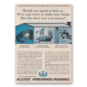 1963 Allstate Insurance Print Ad | Would You Spend