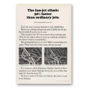 1963 American Airlines Print Ad | Fan Jet