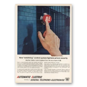 1963 Automatic Electric Print Ad | Prison Security