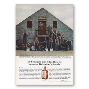 1963 Ballantines Ale Print Ad | Scotsmen
