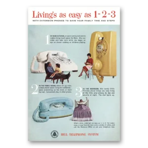 1963 Bell Telephone Print Ad | Livings Easy 1-2-3