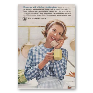 1963 Bell Telephone Print Ad | Kitchen Extension