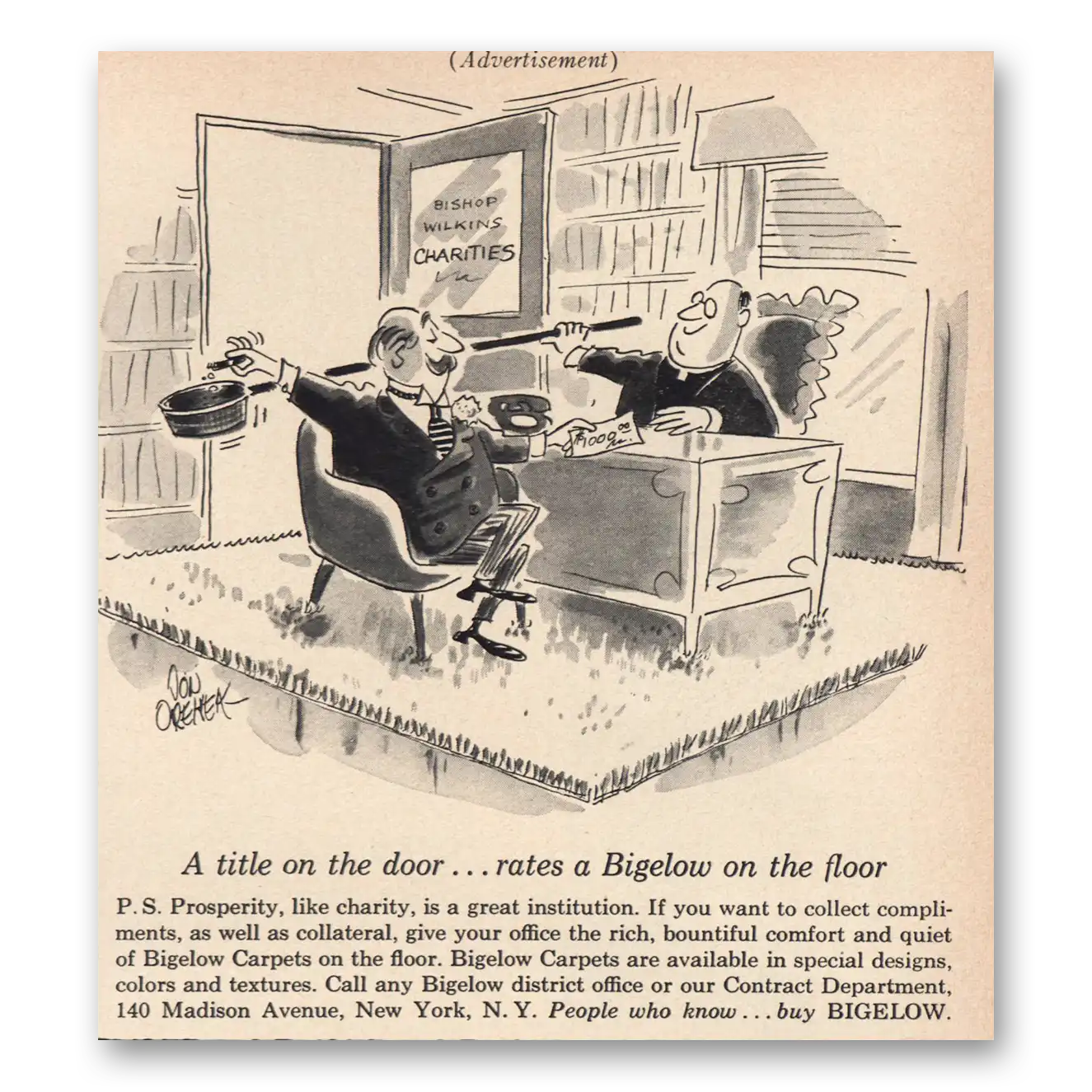 1963 Bigelow Carpet Print Ad | Bishop Wilkins