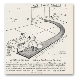 1963 Bigelow Carpet Print Ad | Als Shoe Store