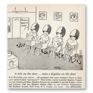 1963 Bigelow Carpet Print Ad | Mimis Beauty Shop