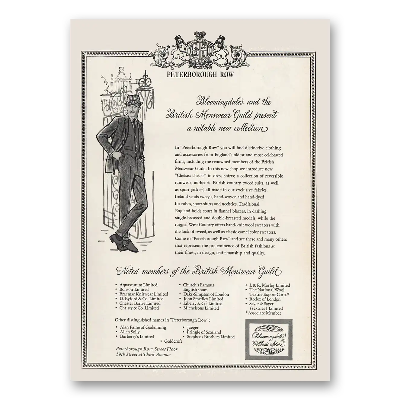 1963 Bloomingdales Print Ad | Peterborough Row