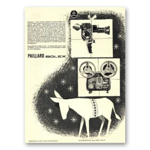 1963 Bolex Movie Camera Print Ad | Paillard Bolex