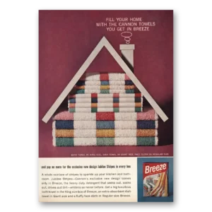 1963 Breeze Detergent Print Ad | Cannon Towels