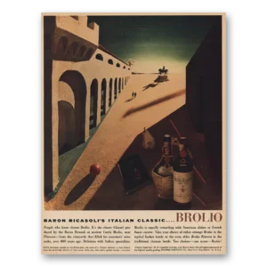 1963 Brolio Chianti Print Ad | Baron Ricasoli Italian Classic