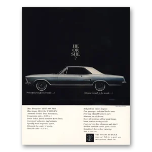 1963 Buick Riviera Print Ad | He Or She