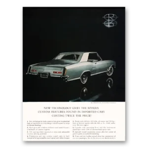 1963 Buick Riviera Print Ad | Custom Features