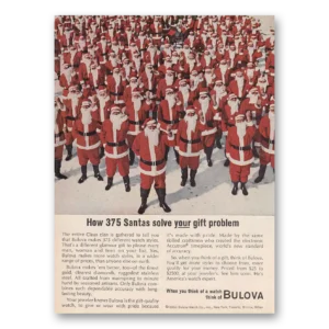 1963 Bulova Watch Print Ad | Santas Solve