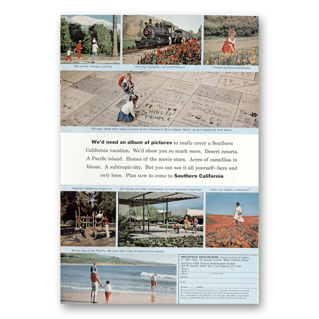 1963 Southern California Print Ad | Album Pictures