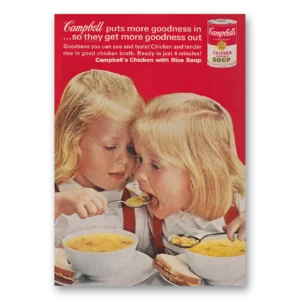 1963 Campbells Chicken with Rice Soup Print Ad | More Goodness