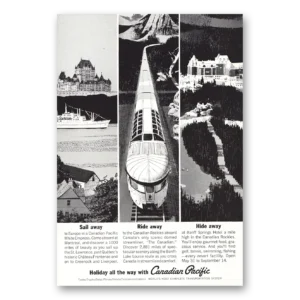 1963 Canadian Pacific Print Ad | Sail Ride
