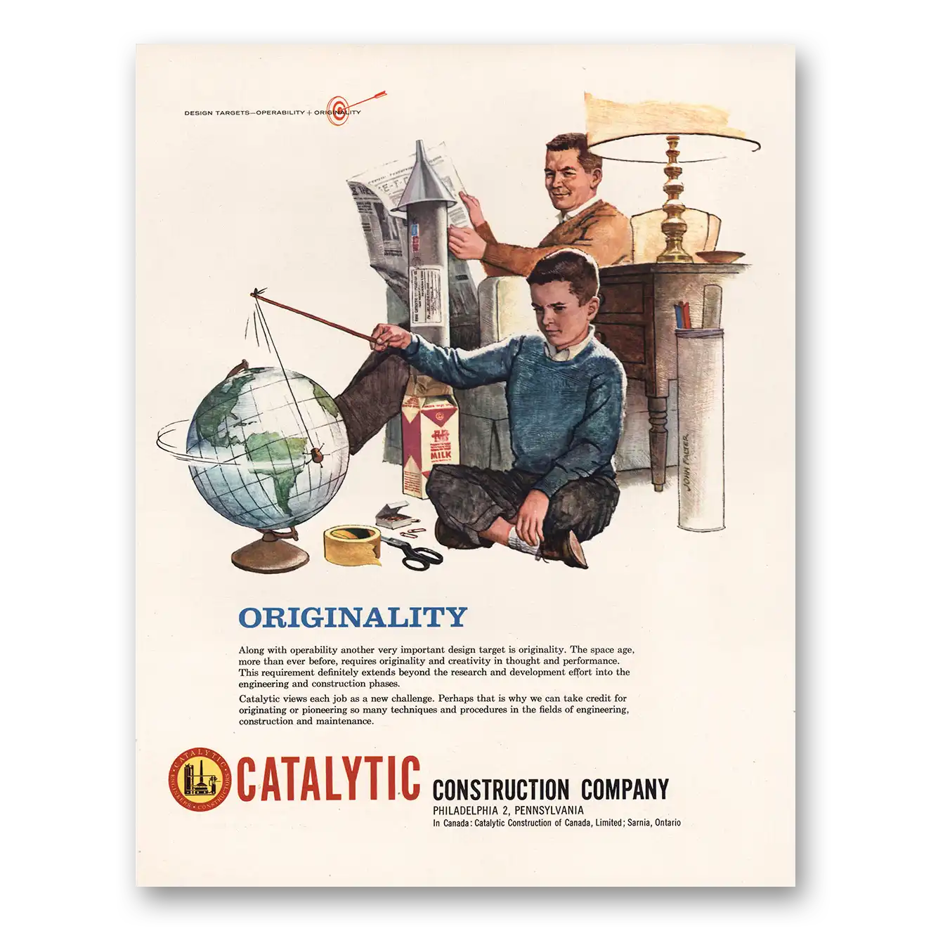 1963 Catalytic Construction Print Ad | Operability