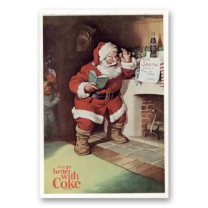 1963 Coca Cola Print Ad | Dear Santa Please Pause Here