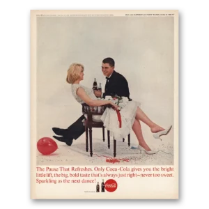 1963 Coca Cola Print Ad | Sparkling As The Next Dance