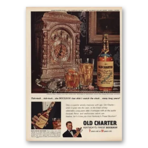 1963 Old Charter Whiskey Print Ad | Tick Tock