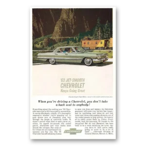 1963 Chevrolet Impala Print Ad | Back Seat