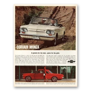 1963 Chevrolet Corvair Print Ad | Growls For Men