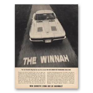 1963 Chevrolet Corvette Print Ad | Sting Ray Winnah