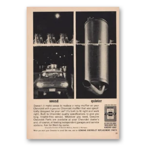 1963 Chevrolet Print Ad | Sound Quieter Muffler