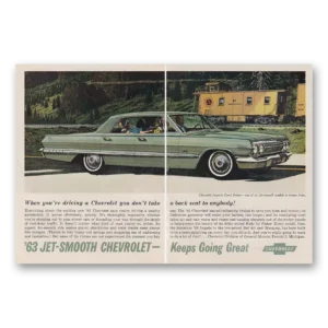 1963 Chevrolet Impala Print Ad | Backseat