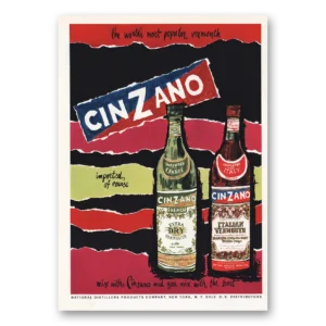 1963 Cinzano Vermouth Print Ad | Most Popular