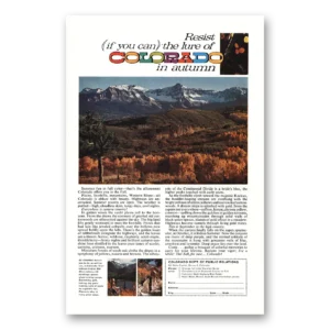 1963 Colorado Print Ad | Lure Colorado Autumn