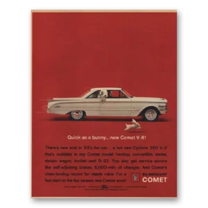 1963 Mercury Comet Print Ad | Quick As Bunny