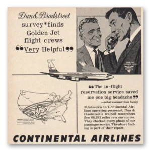 1963 Continental Airlines Print Ad | Flight Crews