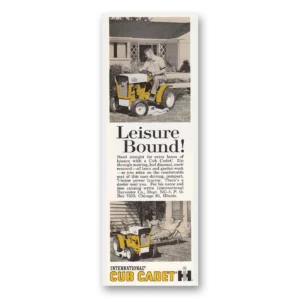 1963 Cub Cadet Print Ad | Leisure Bound