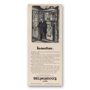 1963 Delmonicos Hotel New York Print Ad | Elevator