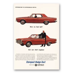 1963 Dodge Dart Print Ad | Over Six Feet Tall