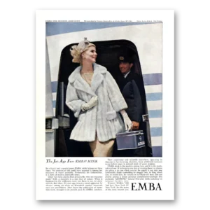 1963 Emba Mink Print Ad | Jet Age Furs