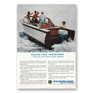1963 Evinrude Print Ad | Round Trip Insurance
