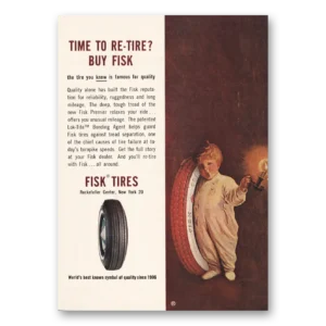 1963 Fisk Tires Print Ad | Time To Re Tire