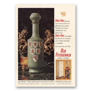 1963 Old Fitzgerald Whiskey Print Ad | Tournament Decanter