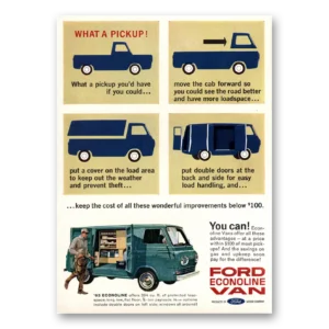 1963 Ford Econoline Van Print Ad | What Pickup