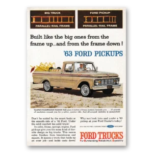 1963 Ford Pickup Print Ad | Like Big Ones